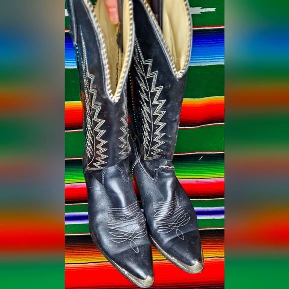 Texas Boot Co Steel Tip Western Cowboy Boot Womens 7 1/2 - Picture 1 of 4